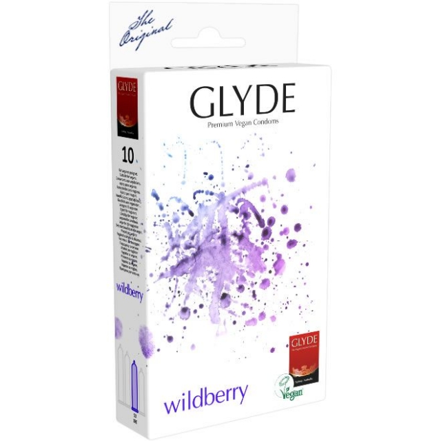 Glyde Premium Vegan Condooms Wildberry 10 stuks