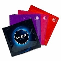 My Size condoomverpakking, my size xxxl, grote condooms, groot condoom, aantal milimeter smaller, past goed, discrete verzending, mister size, cilindrisch model, meerdere maten, verschillende breedtes, veiliger gevoel, unieke vorm 